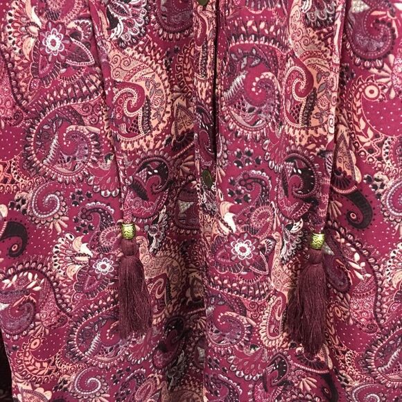 Knox Rose Long Sleeve Tie Front Blouse - Picture 3 of 4